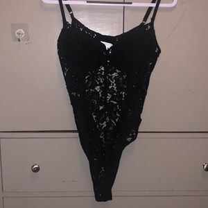 Black lace bodysuit